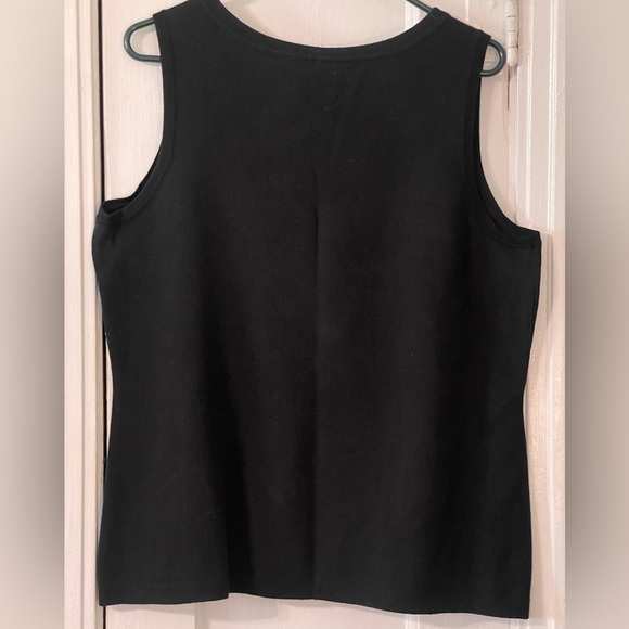 Catherine’s Sweater Shell With Quilted Faux Leather Trim - Picture 2 of 3